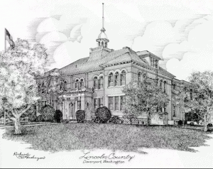 Drawing Lincoln county courthouse